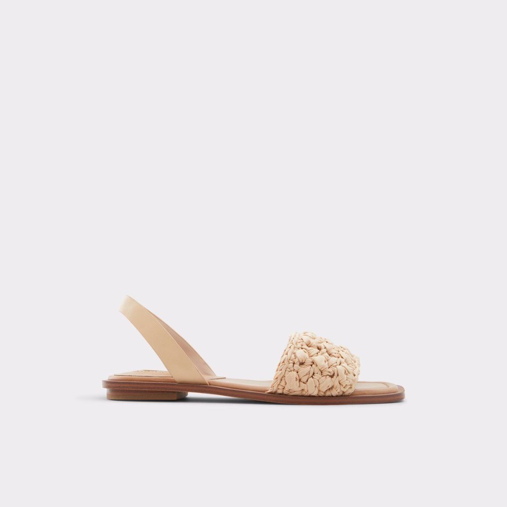 Aldo Solena Sling back flat sandal Sandalet Kadın Bej Rengi | QHXJ56038