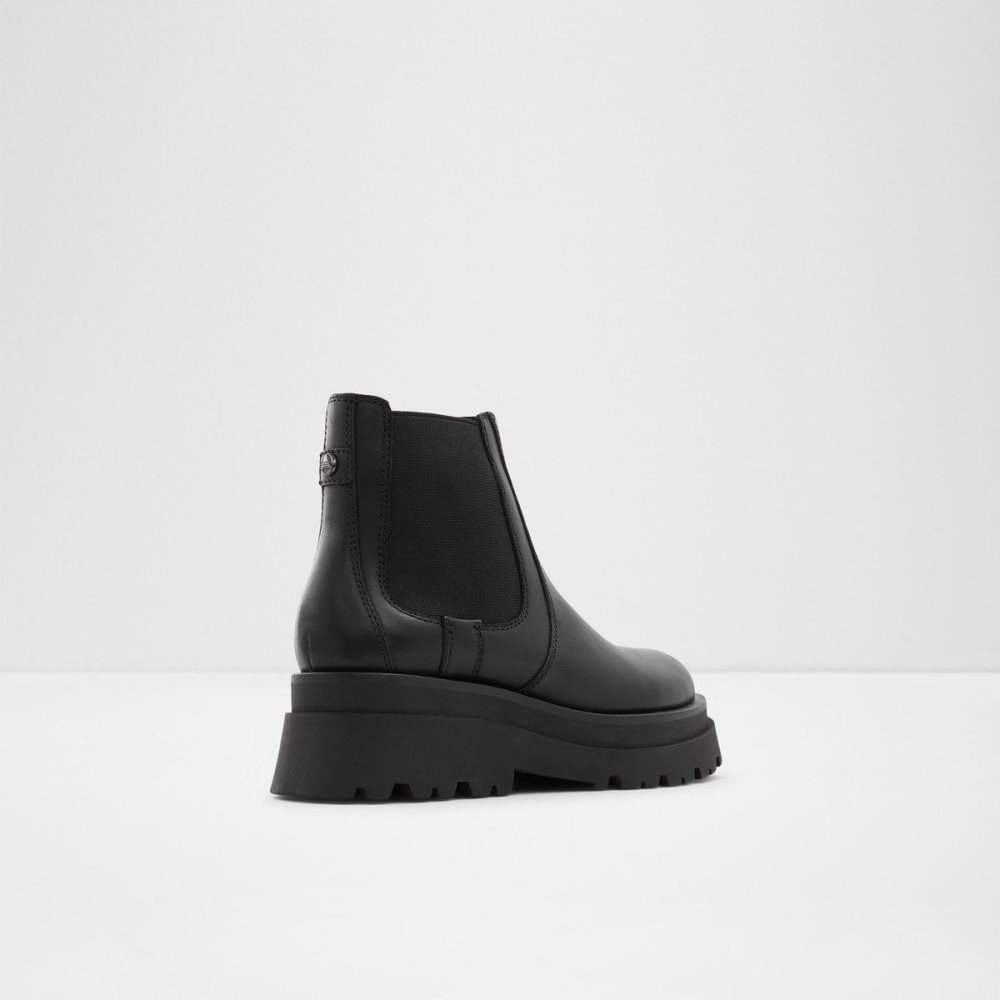 Aldo Stompd Chelsea boot - Lug sole Chelsea Bot Kadın Siyah | NQPY86032