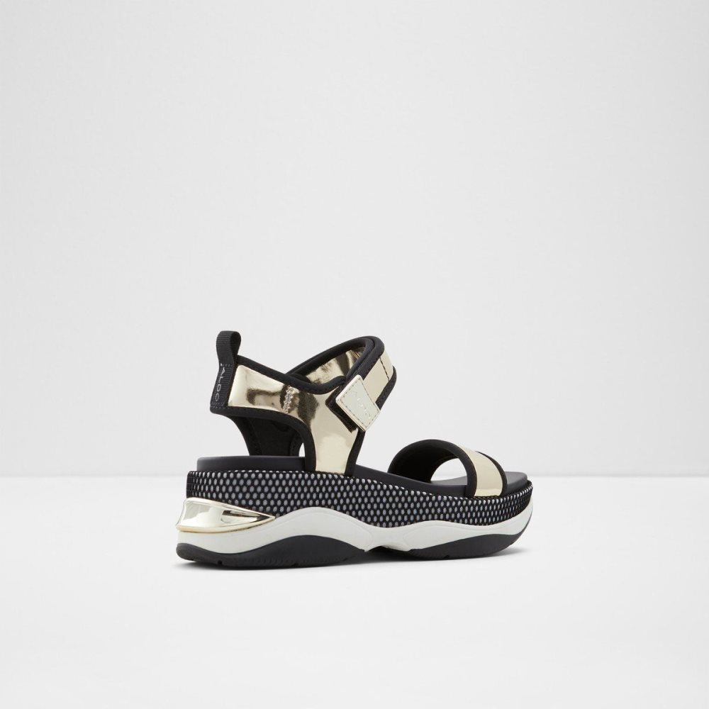 Aldo Talenagyn Wedge sandal Sandalet Kadın Siyah Altın | ACPQ83640