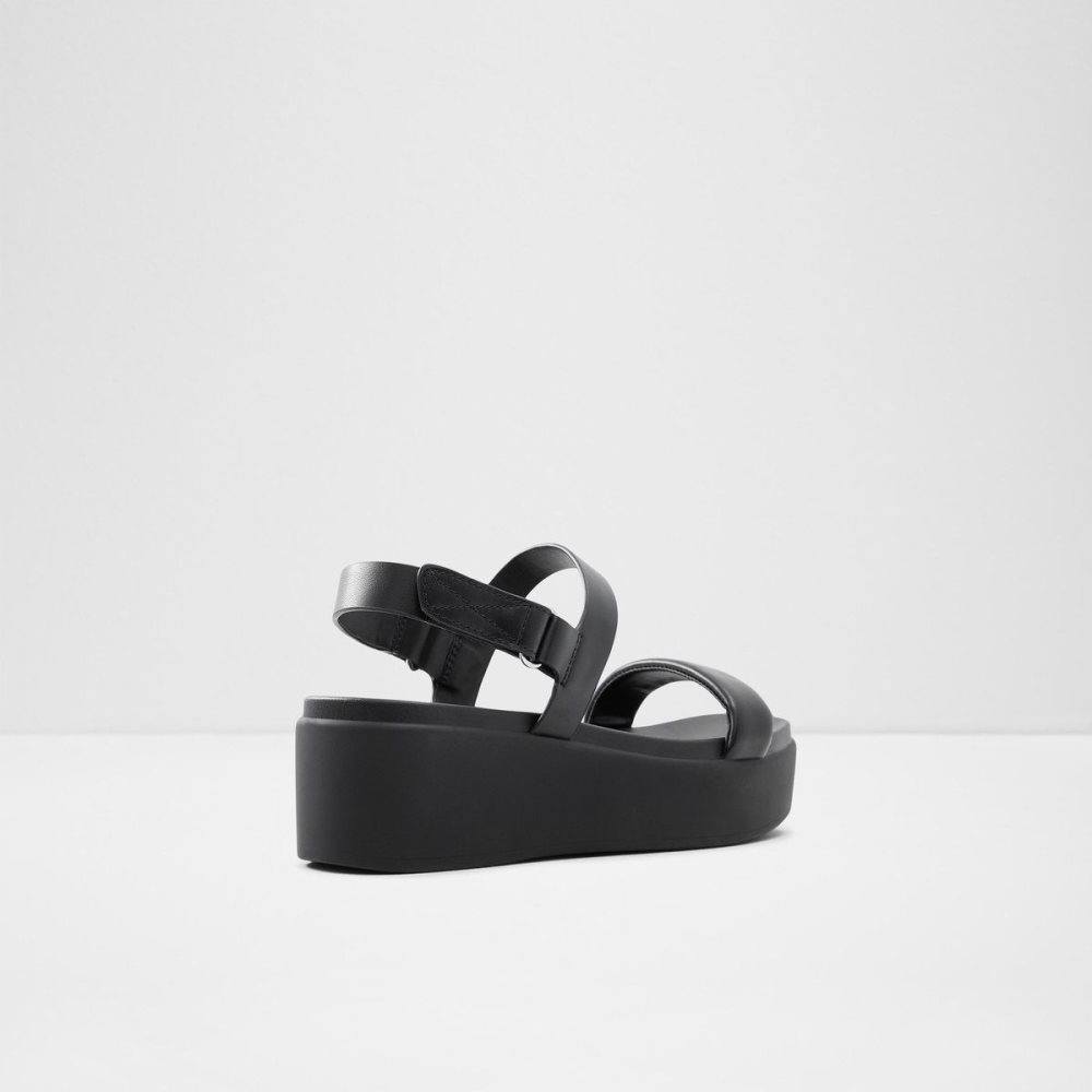 Aldo Tisdal Strappy wedge sandal - Wedge heel Sandalet Kadın Siyah | WQAD59021