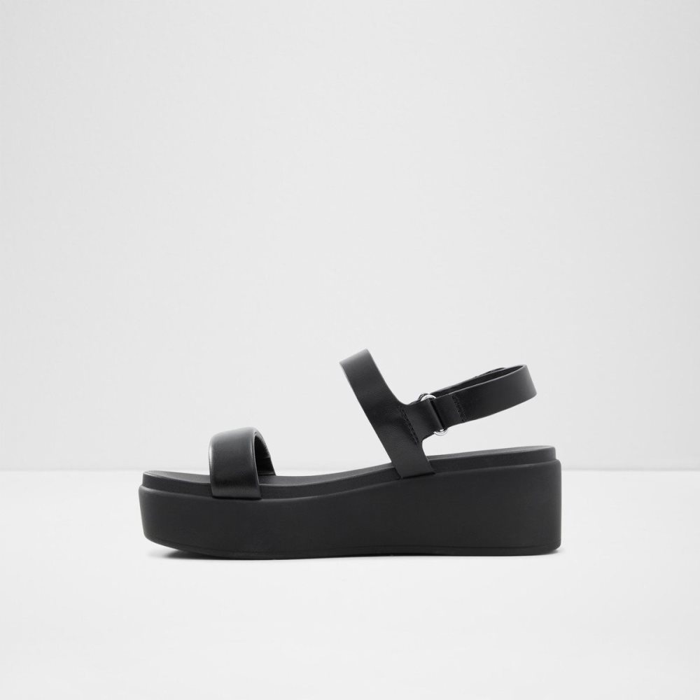 Aldo Tisdal Strappy wedge sandal - Wedge heel Sandalet Kadın Siyah | WQAD59021