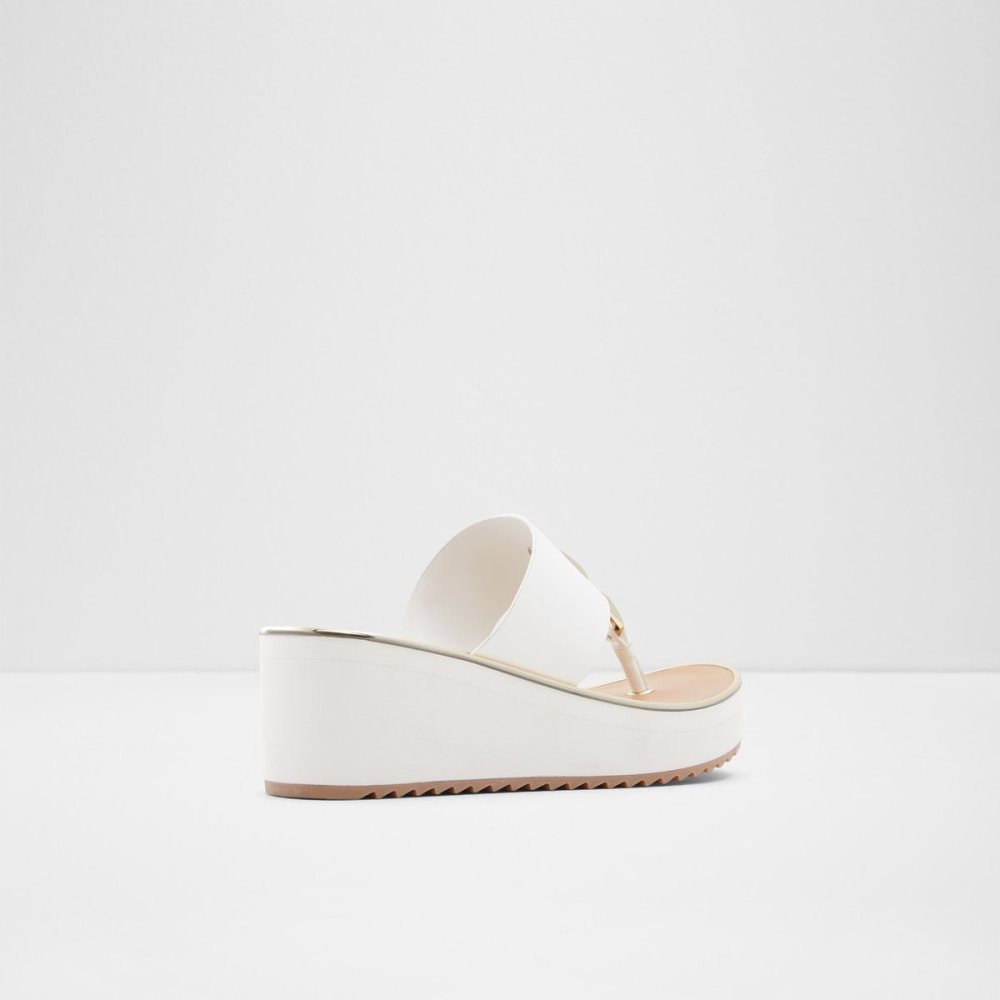 Aldo Toea Thong sandal - Wedge heel Sandalet Kadın Beyaz | TUFV82063