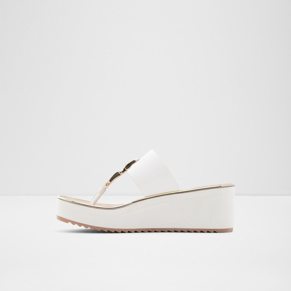 Aldo Toea Thong sandal - Wedge heel Sandalet Kadın Beyaz | TUFV82063