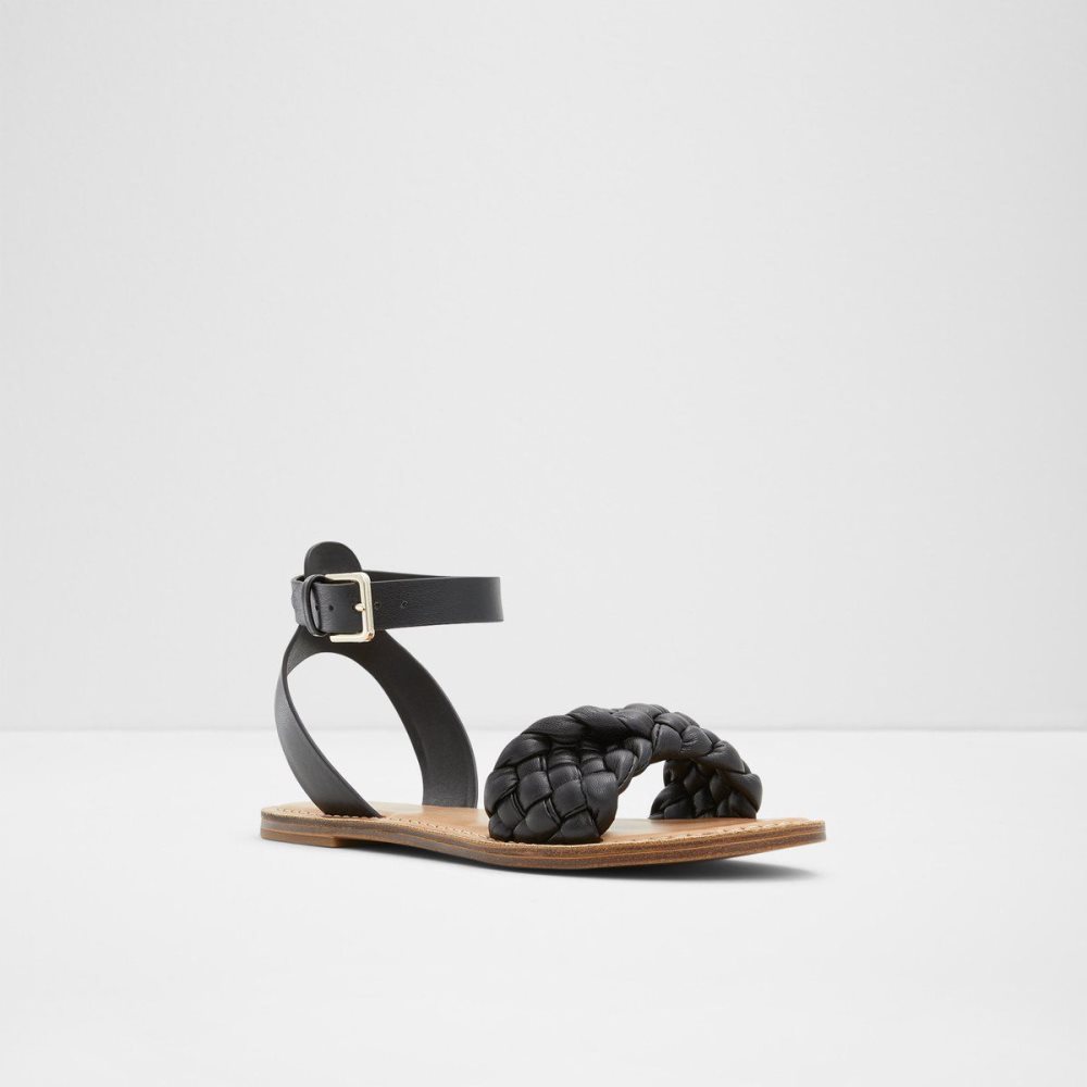 Aldo Tressa Sling back flat sandal Sandalet Kadın Siyah | QPGR92067