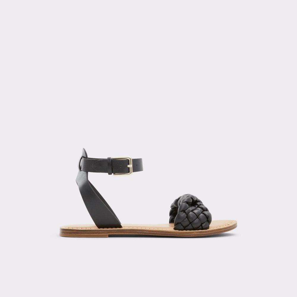 Aldo Tressa Sling back flat sandal Sandalet Kadın Siyah | QPGR92067