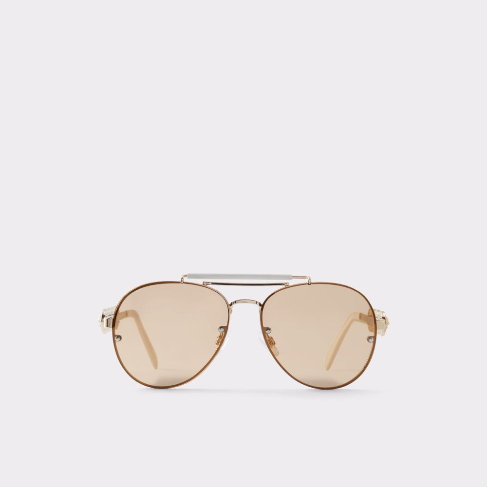 Aldo Unoe Square sunglasses Güneş Gözlüğü Kadın Altın | JABL40286