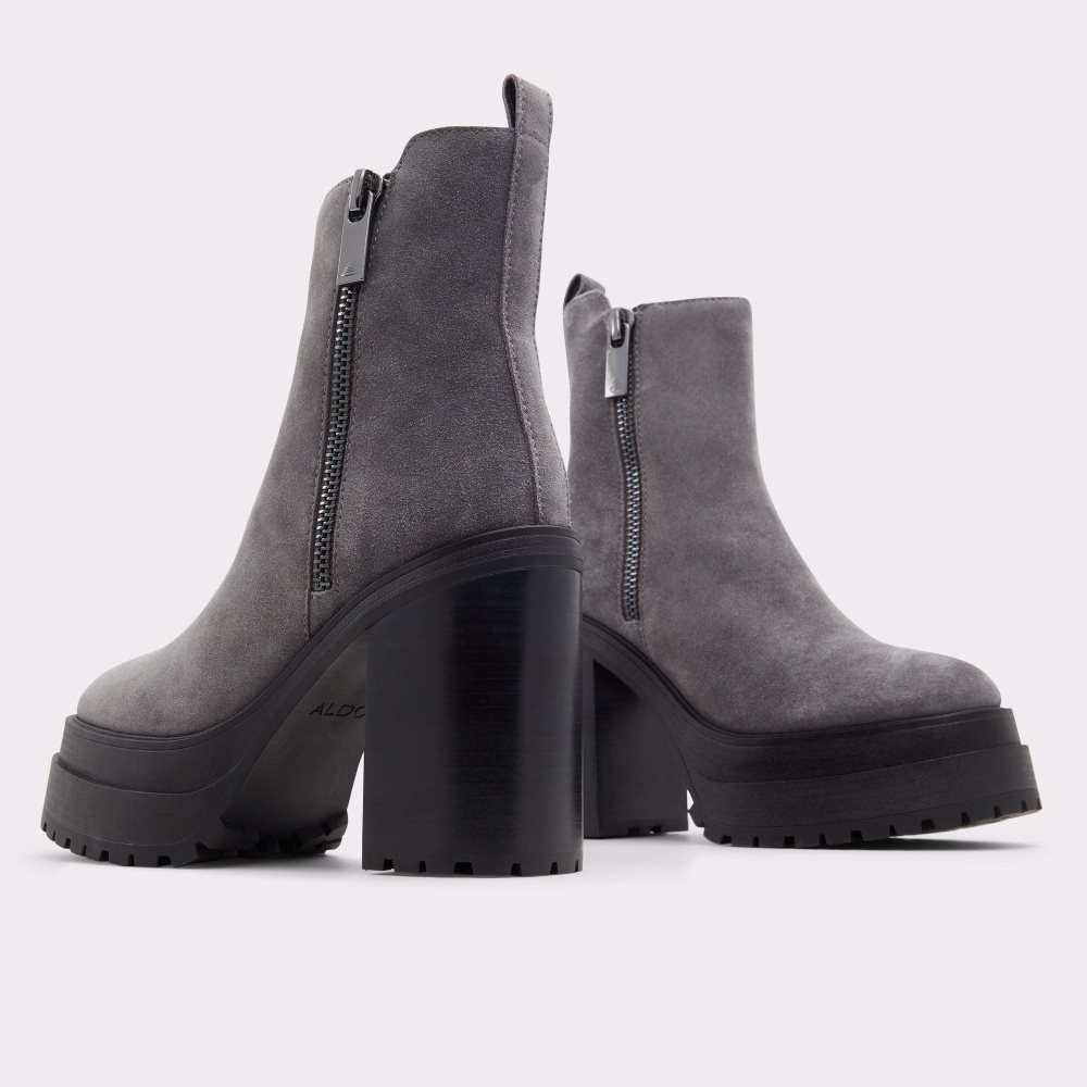 Aldo Upside Platform ankle boot - Lug sole Kısa Bot Kadın Koyu Gri | DCZK62398