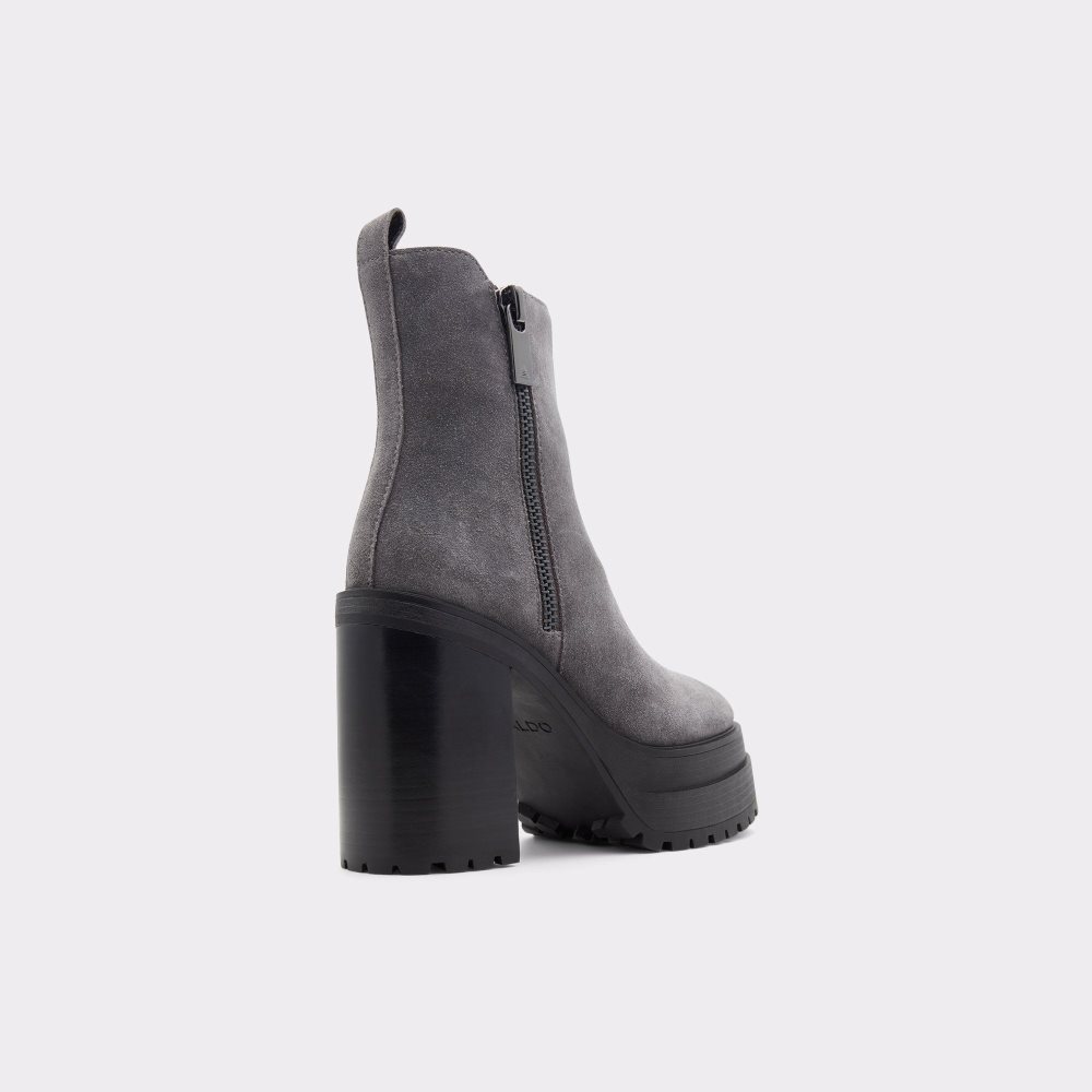 Aldo Upside Platform ankle boot - Lug sole Kısa Bot Kadın Koyu Gri | DCZK62398