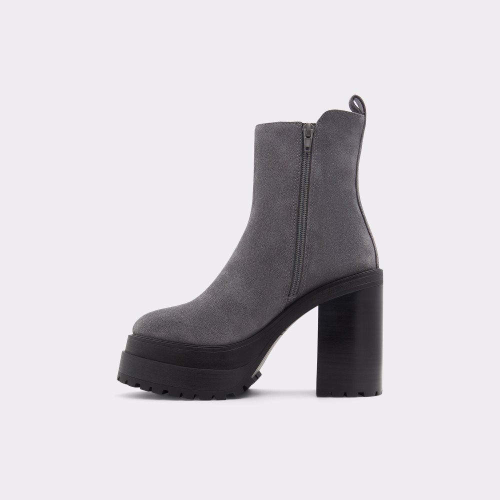 Aldo Upside Platform ankle boot - Lug sole Kısa Bot Kadın Koyu Gri | DCZK62398