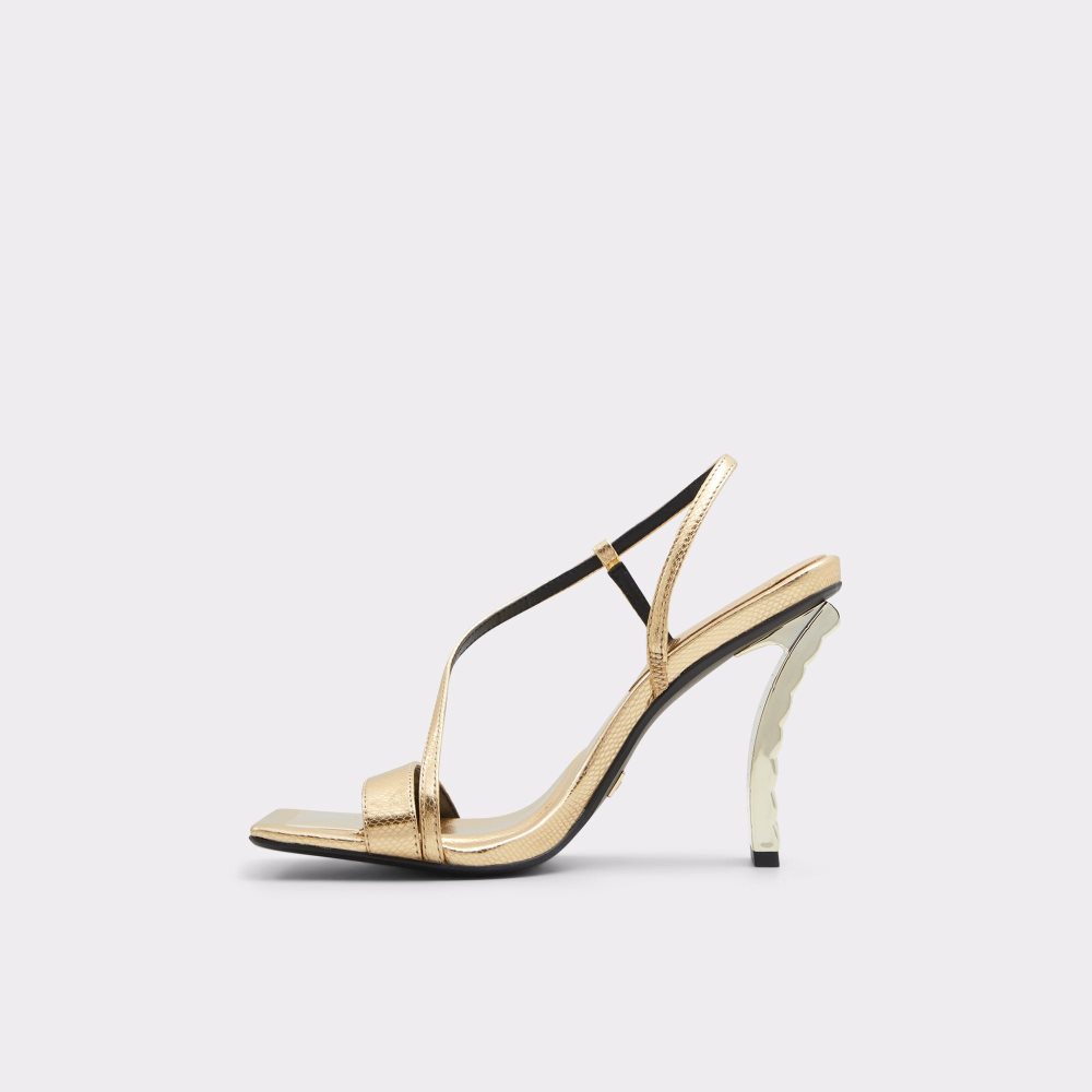 Aldo Vermeil Sling back heeled sandal Topuklu Ayakkabılar Kadın Altın | VZBD62534