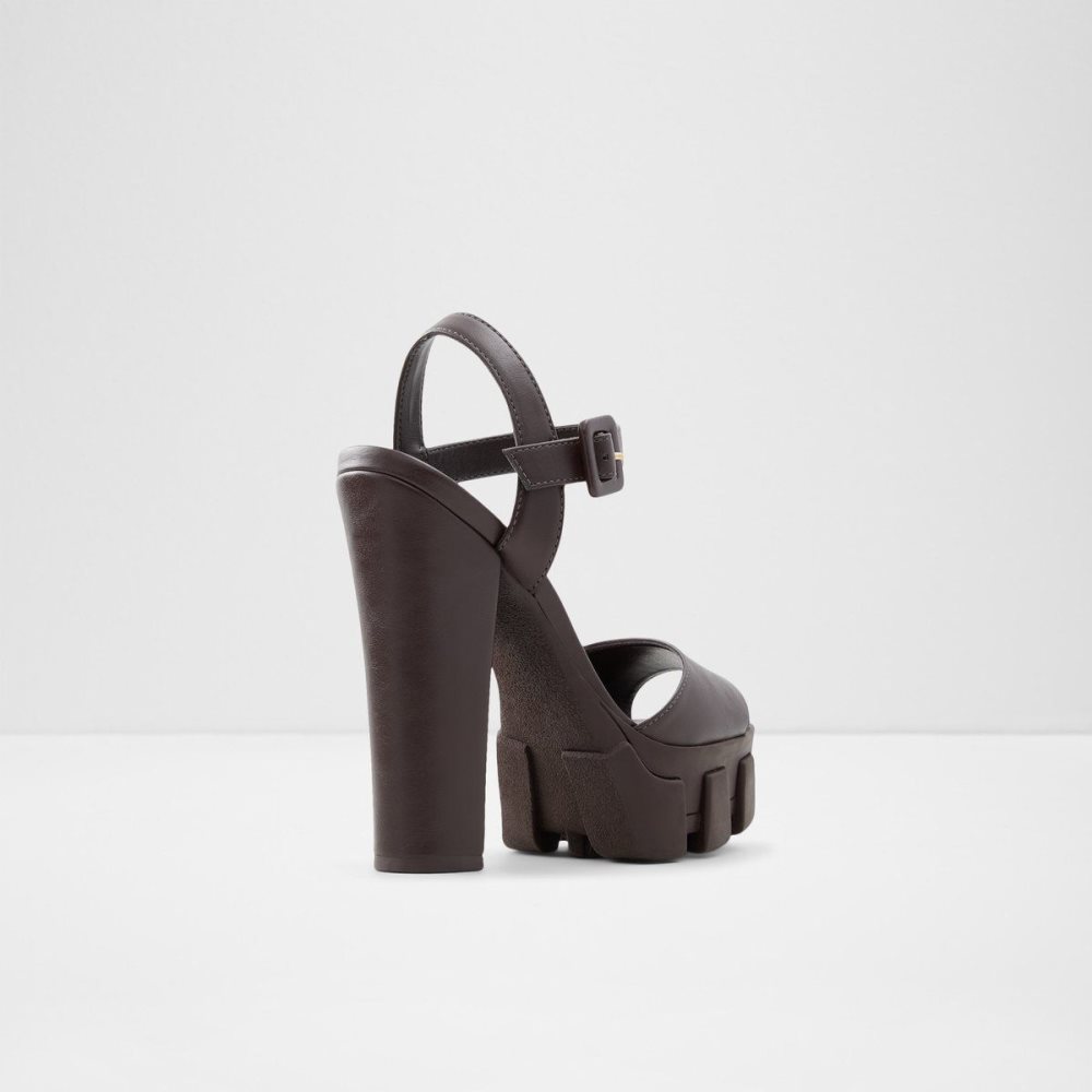 Aldo Verrajan High heel sandal - Block heel Platform Ayakkabı Kadın Koyu Kahverengi | MNIG62590