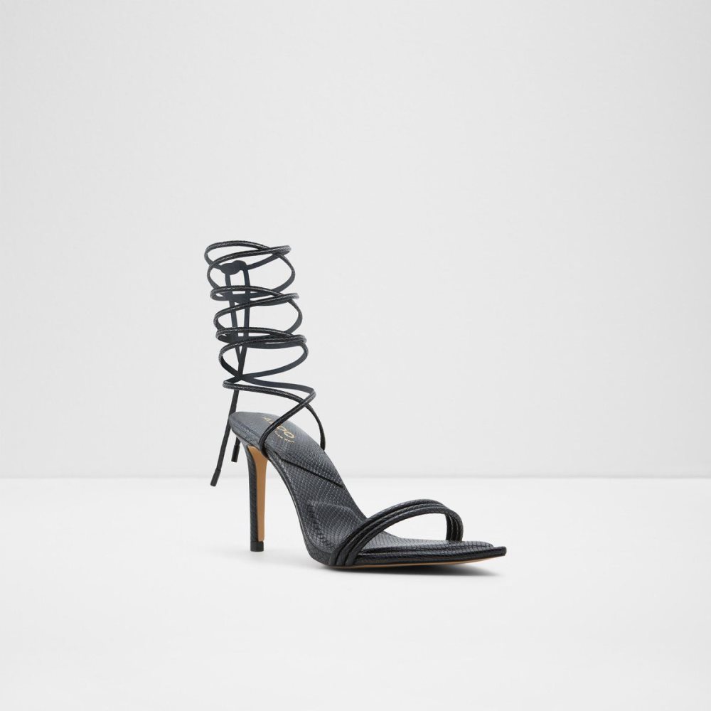 Aldo Yberrar Strappy heeled sandal - Stiletto heel Sandalet Kadın Siyah | YDUJ84279